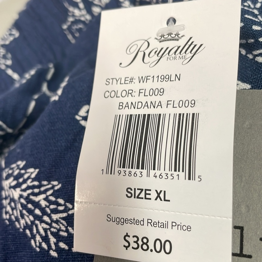 Royalty For Me Women’s Wide Legged Cropped Pants Boho, Beach, Size XL 24.5X38 - Picture 7 of 7